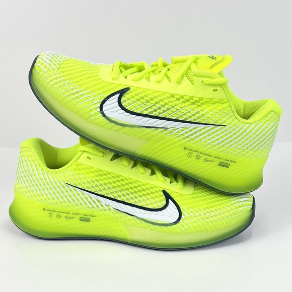 Nike Court Air Zoom Vapor 11 Tennis Shoes 'Neon Volt' Size Mens 7.5 / Women's 9